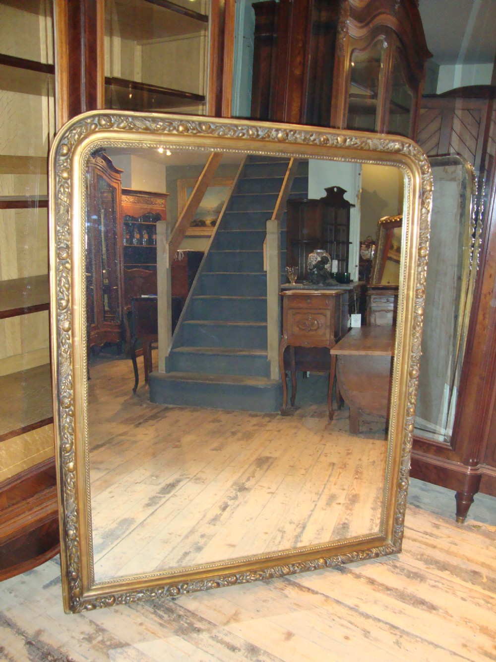 FRENCH LOUIS PHILIPPE STYLE GILDED MIRROR