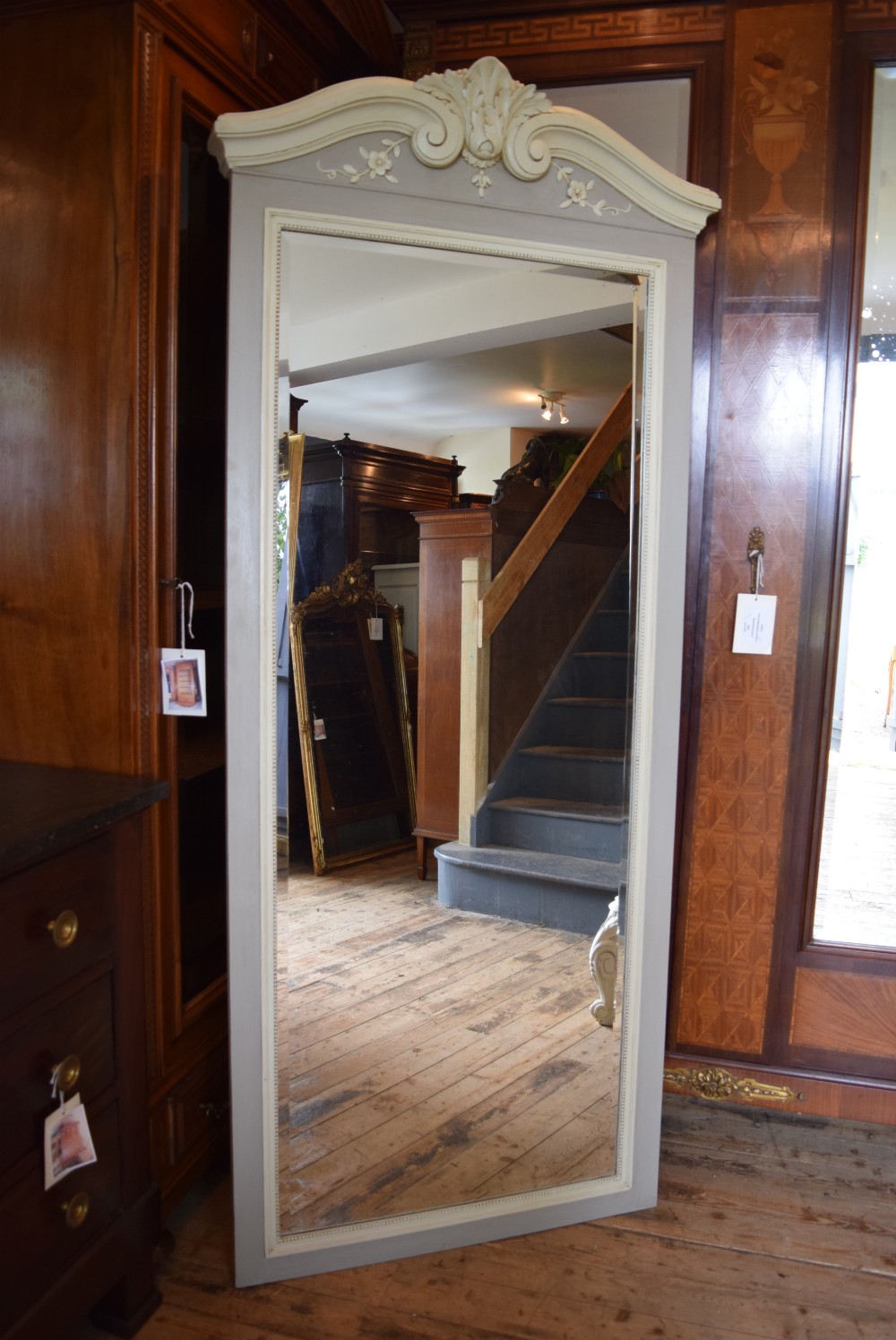 FRENCH CLASSIC STYLE PAINTED MIRROR