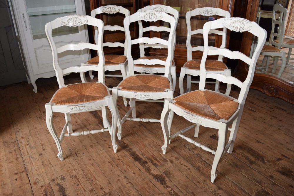 FRENCH DINING CHAIRS SET OF SIX