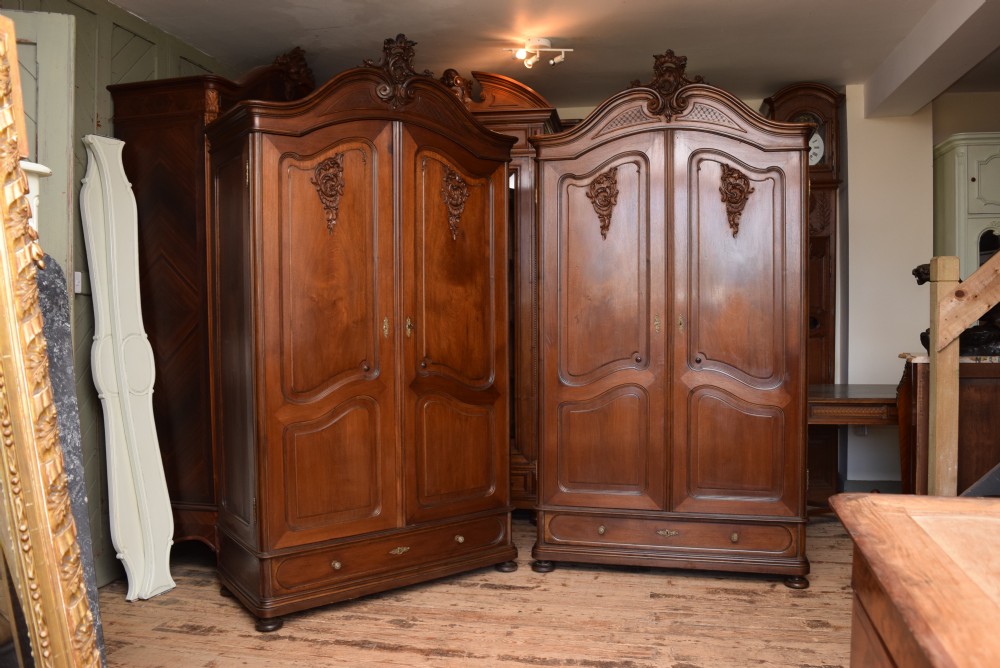 PAIR LOUIS XV STYLE ARMOIRE - WARDROBES