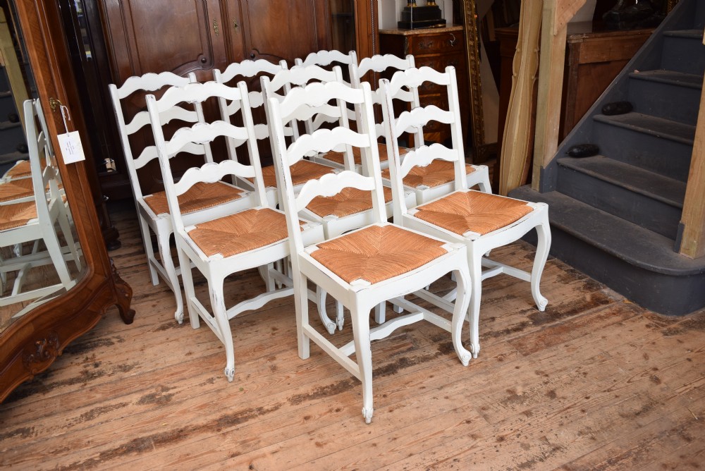 FRENCH SET OF EIGHT DINING CHAIRS