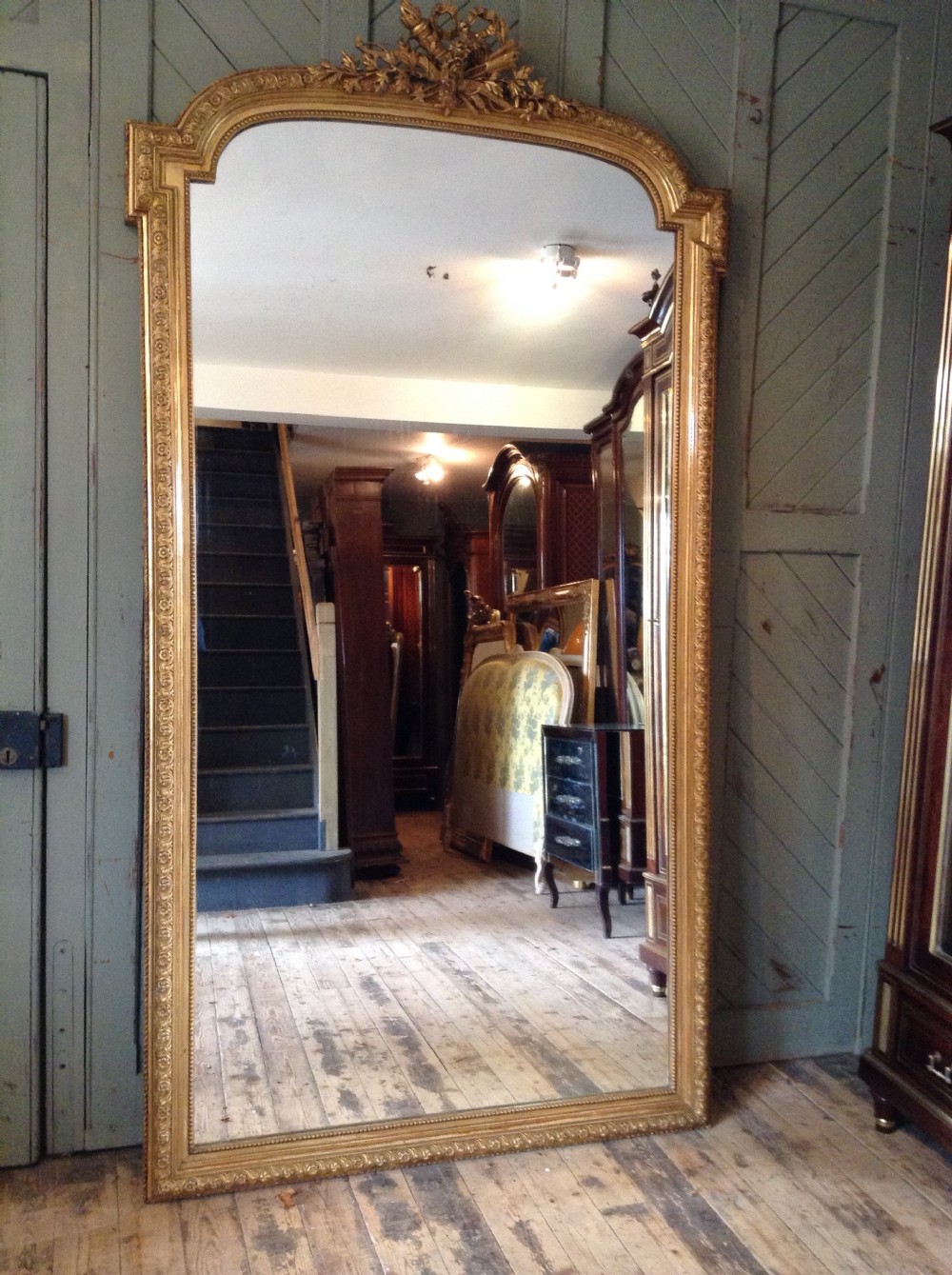 FRENCH LOUIS XV1 STYLE GILDED MIRROR