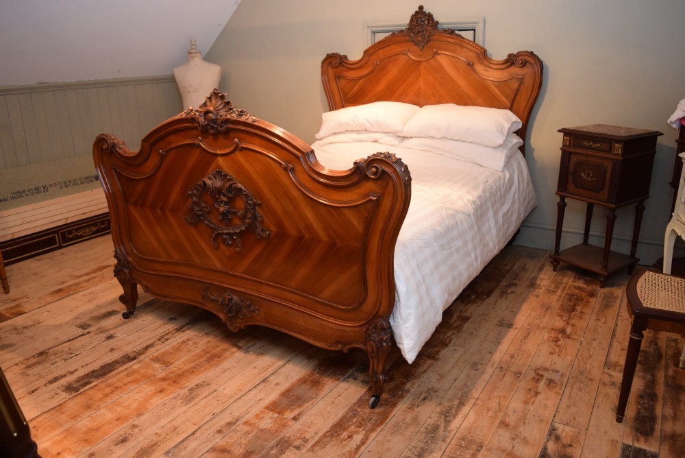 FRENCH LOUIS XV STYLE DOUBLE BED