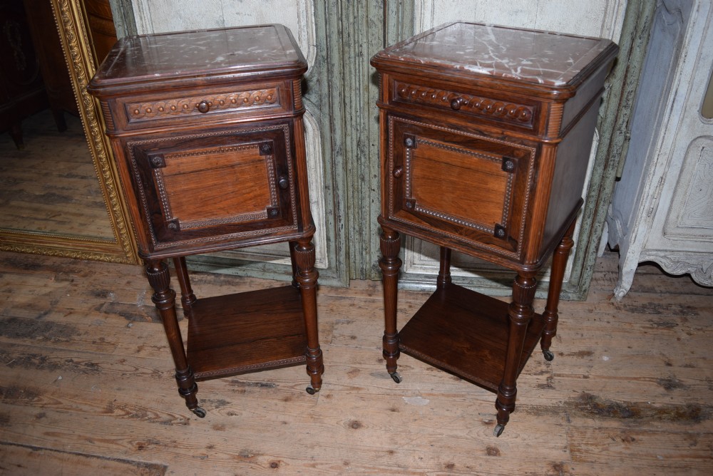 LOUIS XV STYLE PAIR BEDSIDE CABINETS