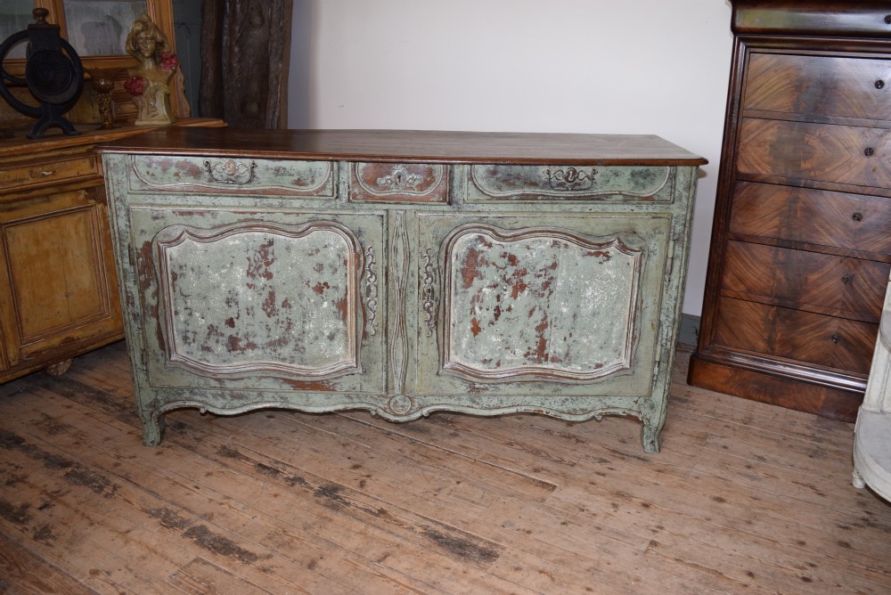 PERIOD OAK OVER PAINTED SIDEBOARD