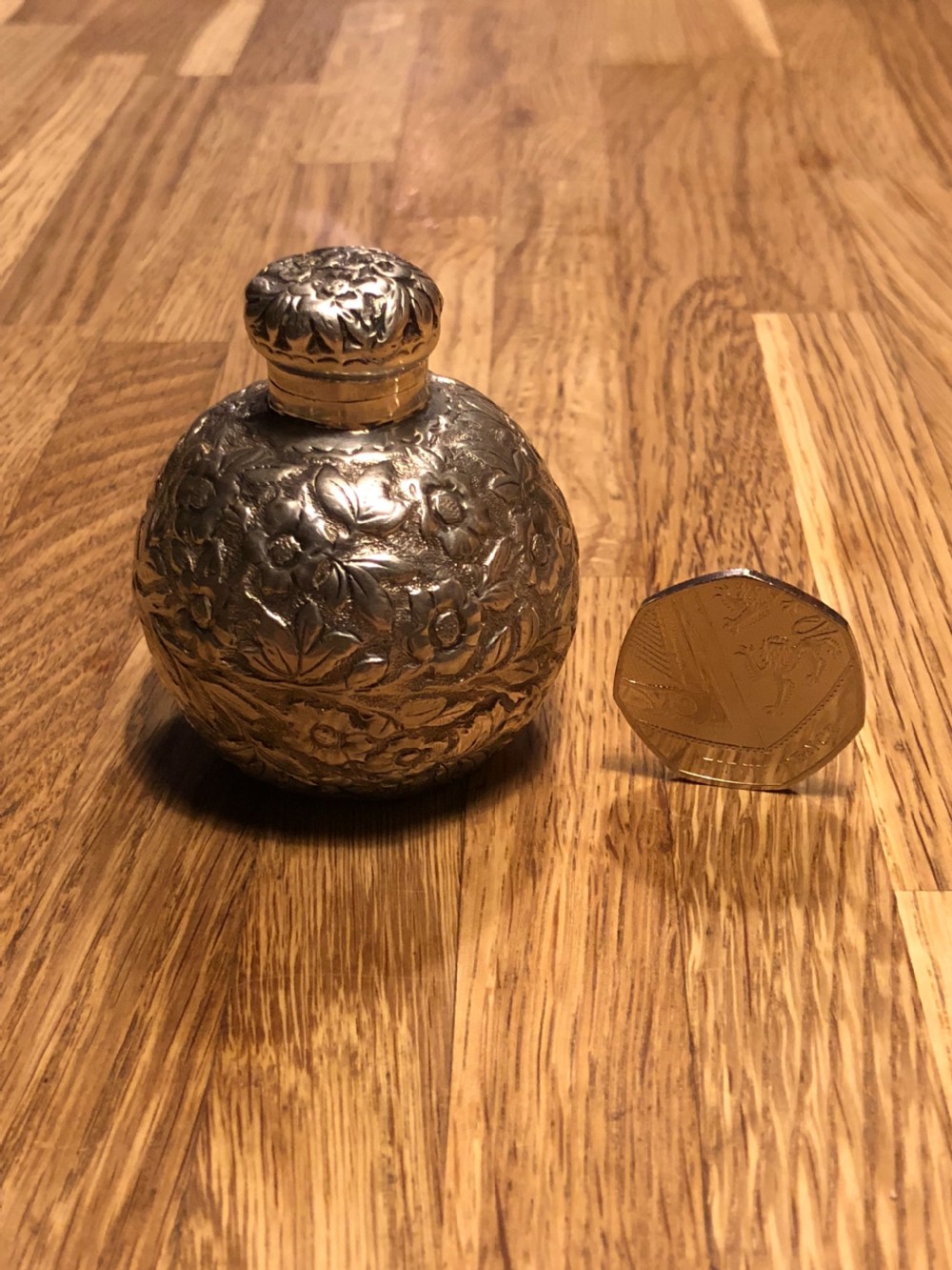 Silver scent bottle  View V