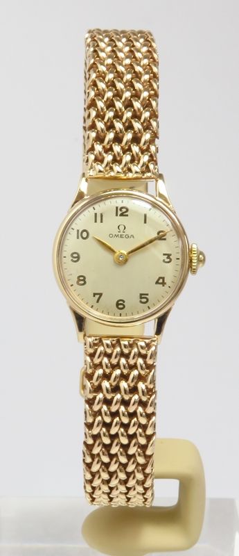 fig 2. WONDERFUL HEAVY SOLID 9CT GOLD OMEGA LADIES VINTAGE COCKTAIL WATCH C1950
