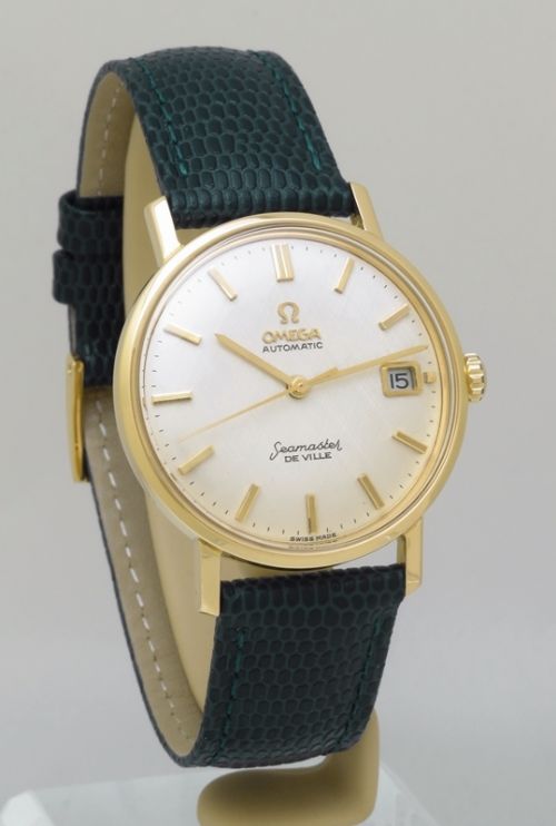 fig 5. STUNNING MINT ORIGINAL CONDITION SOLID 18CT GOLD OMEGA SEAMASTER DE VILLE AUTOMATIC CALIBRE 565 MENS VINTAGE WATCH WITH BOXES AND PAPERWORK C1968