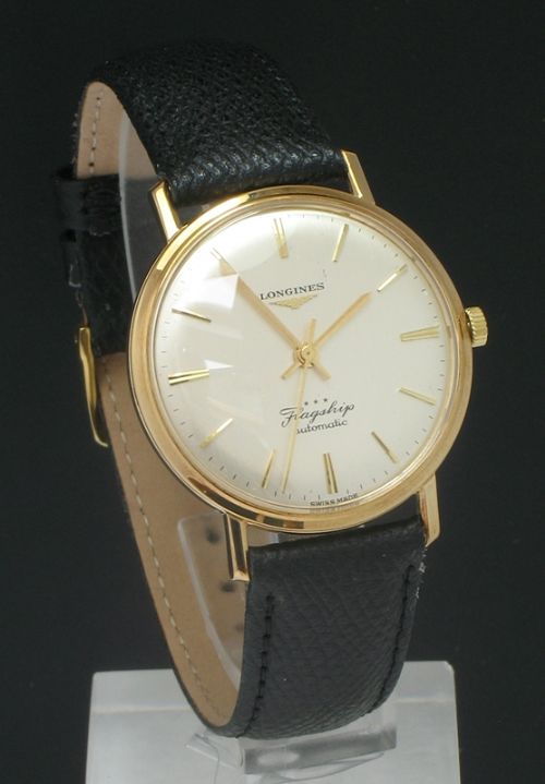 fig 1. ORIGINAL SOLID 9CT GOLD LONGINES FLAGSHIP AUTOMATIC MENS VINTAGE WATCH C1966
