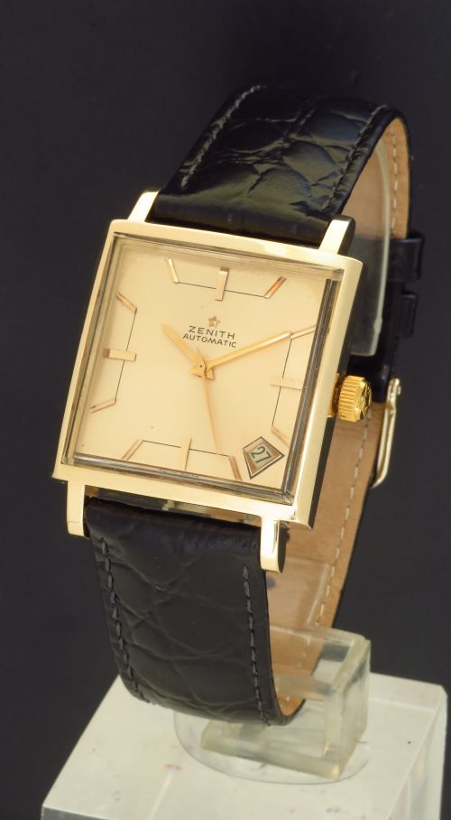 Rare Original Solid 9ct Gold Zenith Kennedy Automatic Calibre 2532pc Mens Vintage Watch C1968