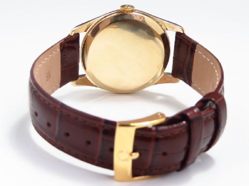 fig 5. SUPERB CLASSIC SOLID 9CT GOLD OMEGA CALIBRE 268 MENS VINTAGE WATCH C1961