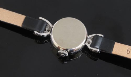 fig 6. LOVELY SOLID 18CT WHITE GOLD AND DIAMOND OMEGA LADIES COCKTAIL WATCH C1960