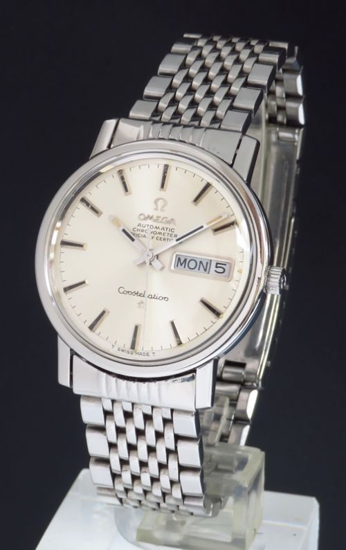 fig 1. SUPERB MINT ORIGINAL CONDITION OMEGA CONSTELLATION AUTOMATIC CHRONOMETER DAY DATE MENS VINTAGE WATCH C1969