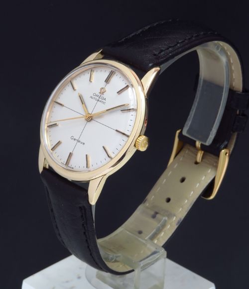 fig 3. WONDERFUL SOLID 9CT GOLD OMEGA GENEVE AUTOMATIC MENS VINTAGE WATCH C1963