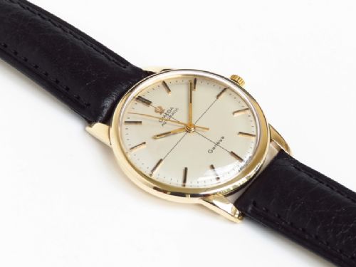 fig 4. WONDERFUL SOLID 9CT GOLD OMEGA GENEVE AUTOMATIC MENS VINTAGE WATCH C1963