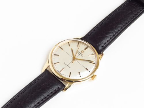 fig 6. WONDERFUL SOLID 9CT GOLD OMEGA GENEVE AUTOMATIC MENS VINTAGE WATCH C1963