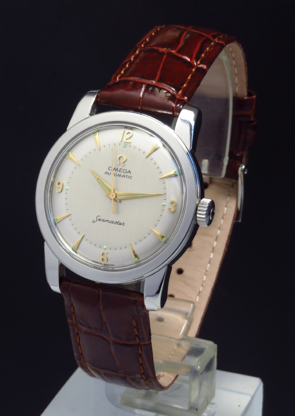 RARE OMEGA SEAMASTER MARK 1 AUTOMATIC BUMPER MENS VINTAGE WATCH C1953
