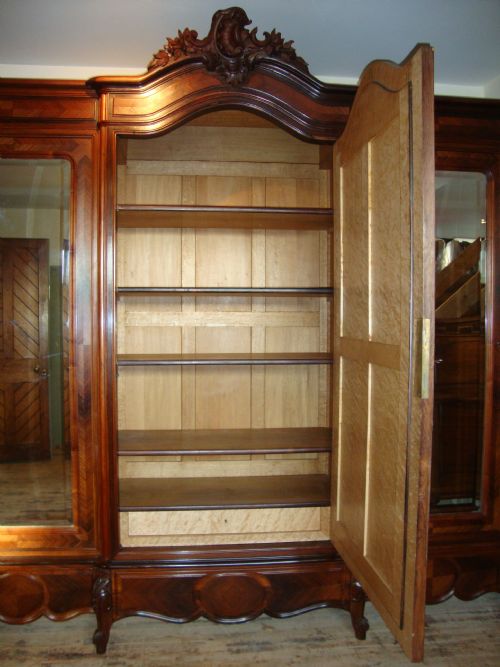 fig 2. FRENCH LOUIS XV STYLE TRIPLE DOOR ARMOIRE