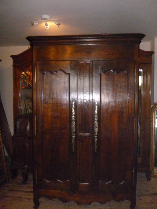 French Period Chestnut Armoire Wardrobe