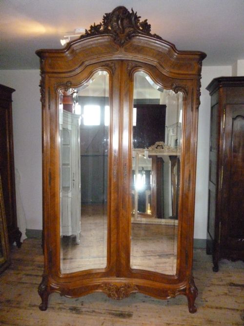 French Walnut Double Armoire/wardrobe