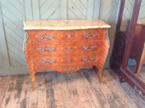 French Marble Topped Chest of Drawers