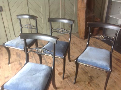Four Regancy Painted Chairs
