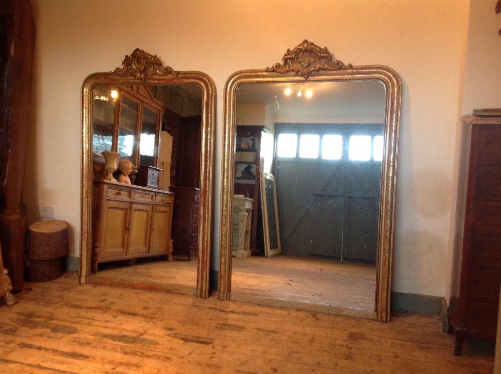 Pair French guilded mirrors
