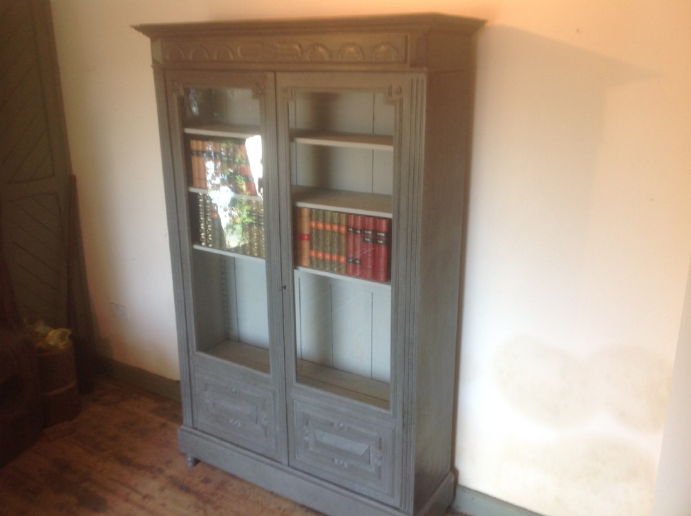 French painted bookcase  View III