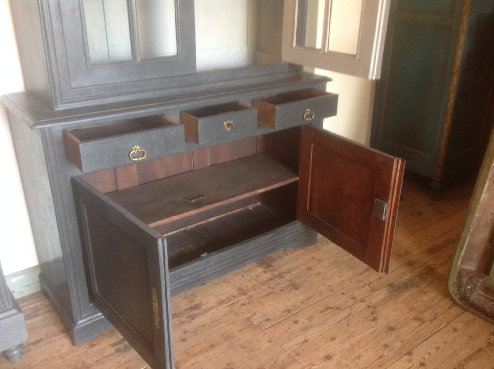 French painted glazed topped dresser View V