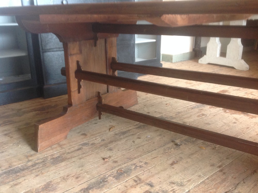 French elm dinning table View VI