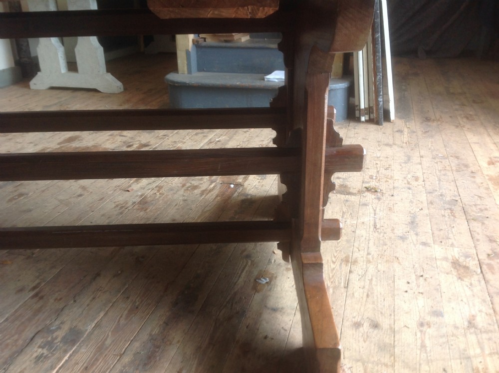 French elm dinning table View VII