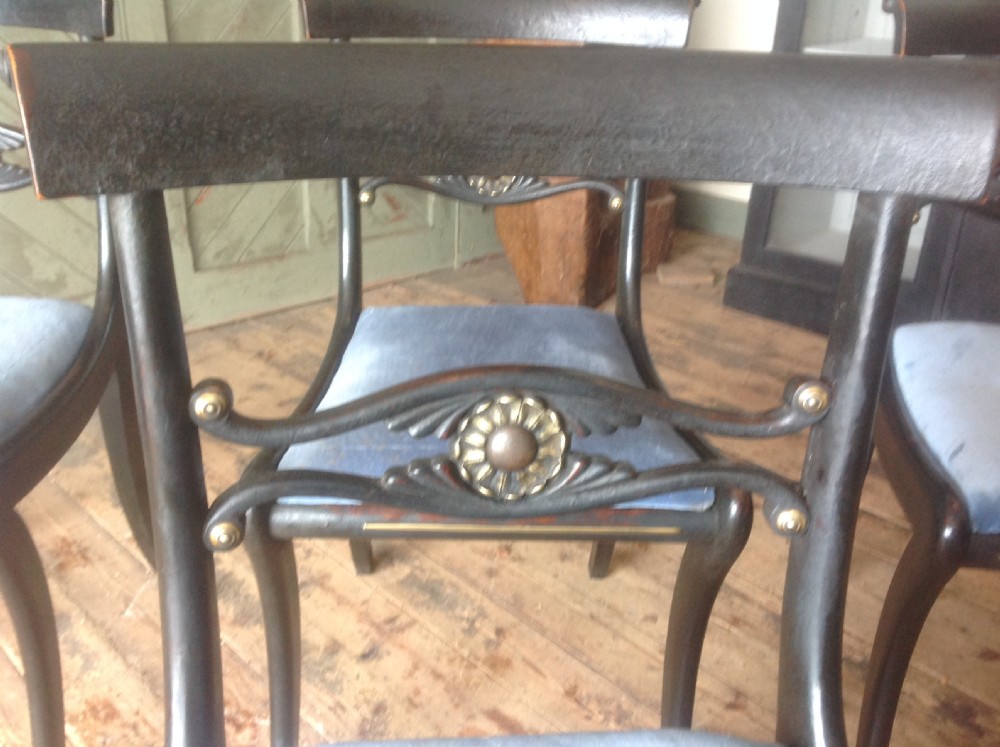 Four regancy painted chairs View III