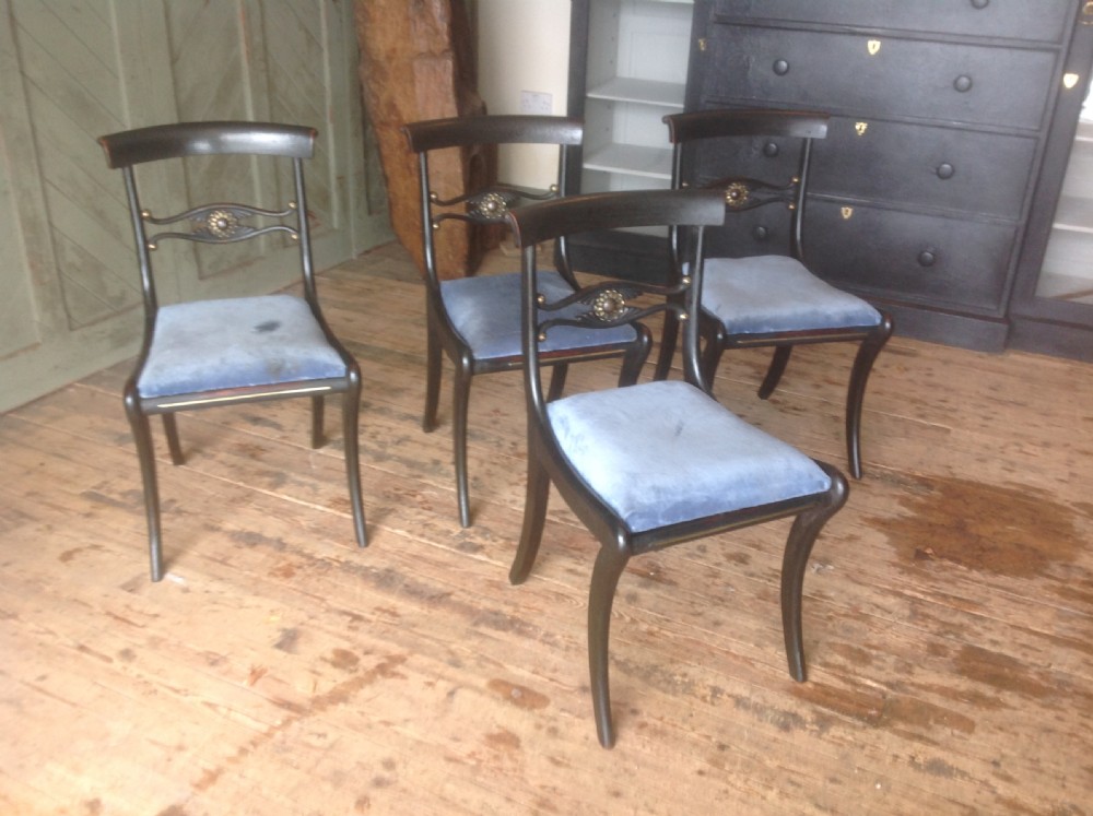 Four regancy painted chairs View IV