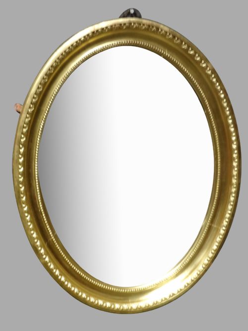 Good Edwardian Oval Gilt Wall Mirror