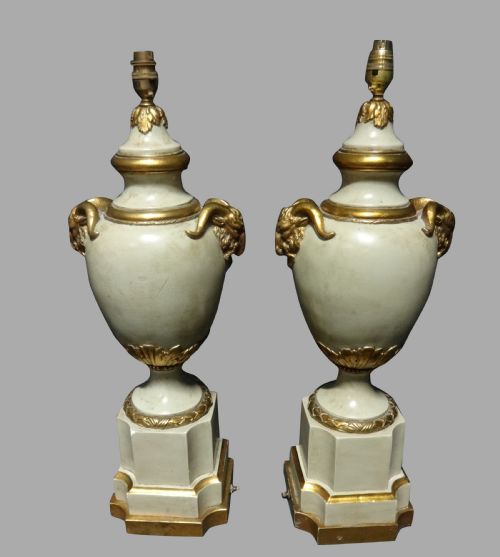 Pair of Large French Table Lamps