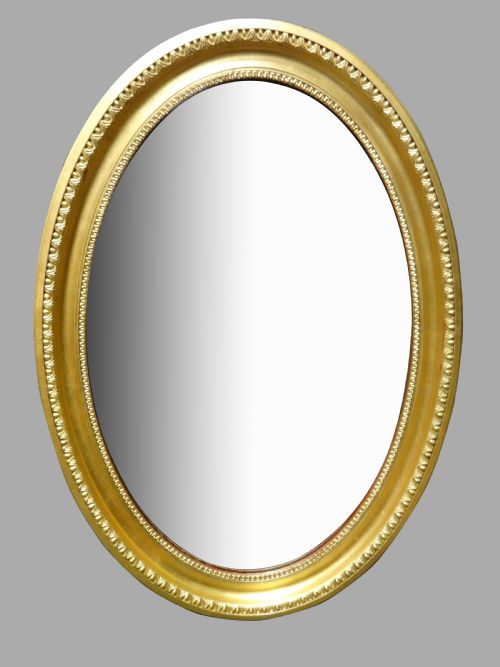 Edwardian Oval Gilt Mirror