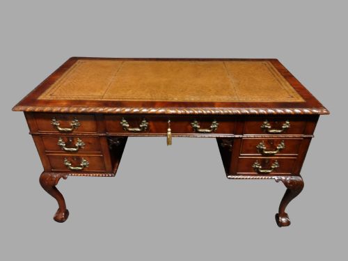 A Good Mahogany Chippendale Style Desk