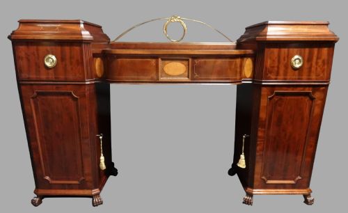 Exceptional Quality Regency Inlaid Pedestal Sideboard
