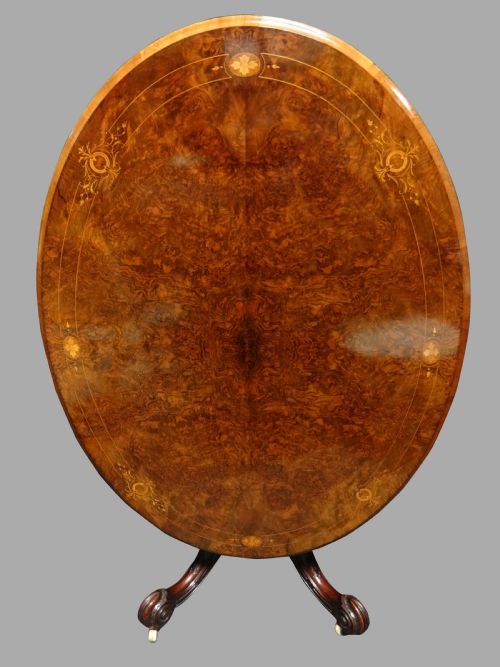 Top Quality Burr Walnut Loo Table