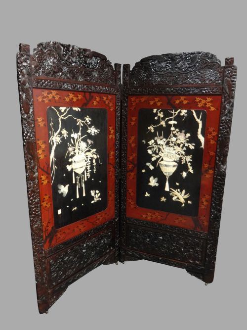 Wonderful Chinese Laquered Screen