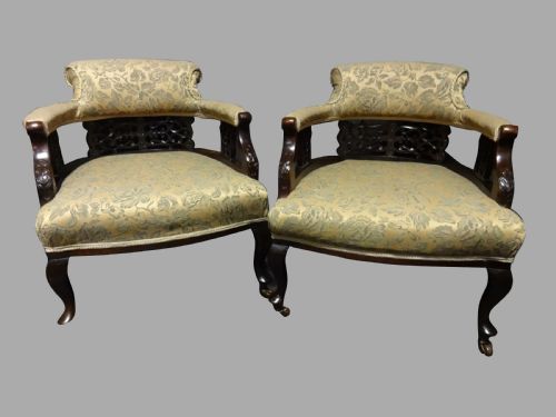 Pair Mahogany Tub Chairs