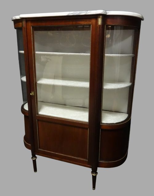 Very Elegant Brass Mounted Mahogany Display Cabinet