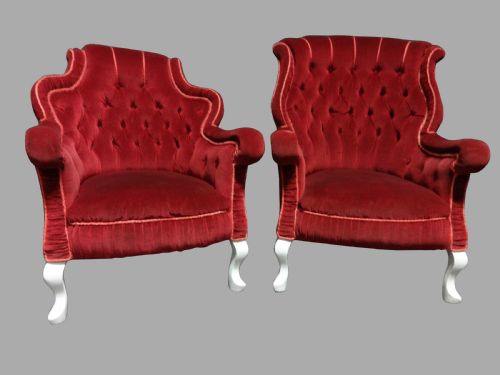 Lovely Pair of Edwardian Ladies and Gentlemans Armchairs