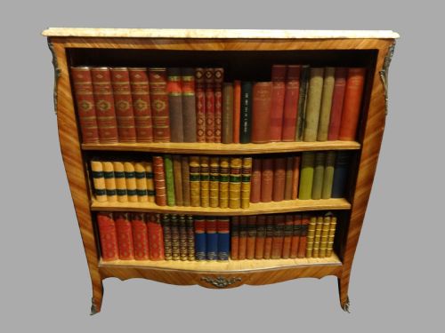 Very Good French Kingwood Adjustable Open Bookcase