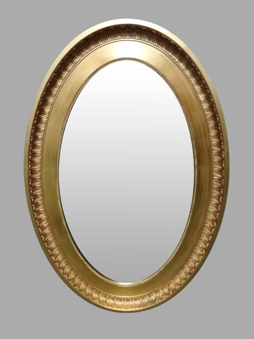 Good Edwardian Oval Gilt Mirror