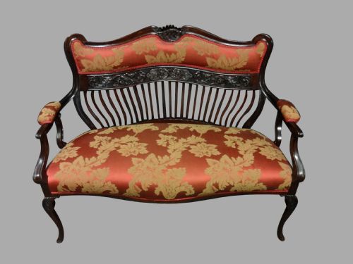 Pretty Mahogany Two Seater Sofa