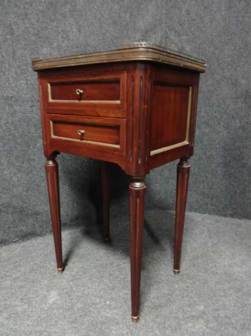fig 1. Good Pair French Empire Mahogany Bedside Chests of Drawers