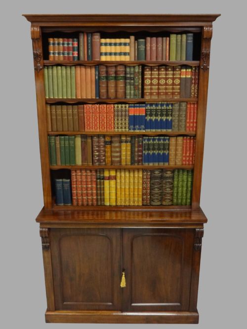 Superb Quality Victorian Mahogany Open Library Bookcase