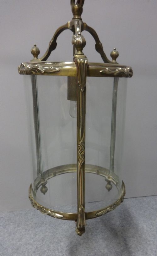 Round Brass Hanging Lantern