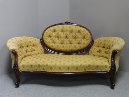 Wonderful Cameo Backed  Victorian Rosewood Sofa